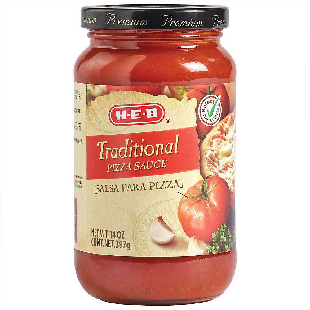 Calories in H-E-B Select Ingredients Traditional Pizza Sauce, 14 oz