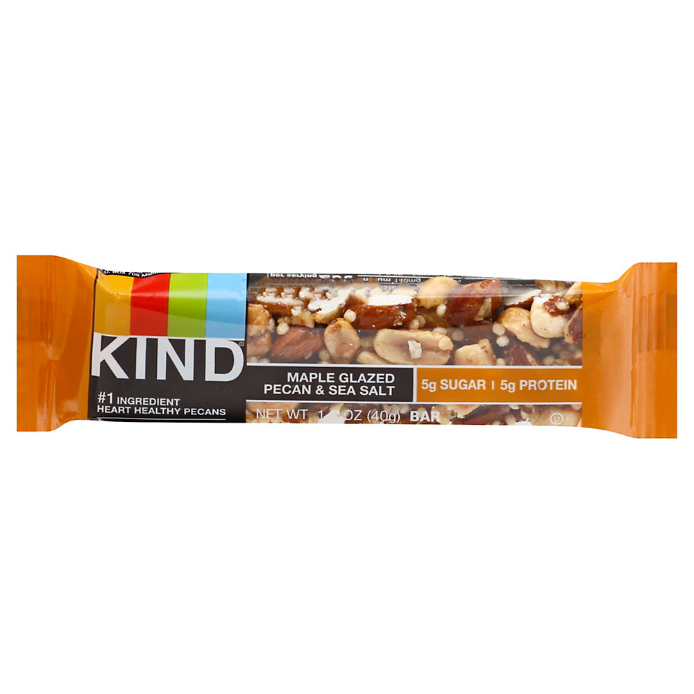 Calories in Kind Nuts & Spices Maple Glazed Pecan & Sea Salt Bar, 1.4 oz