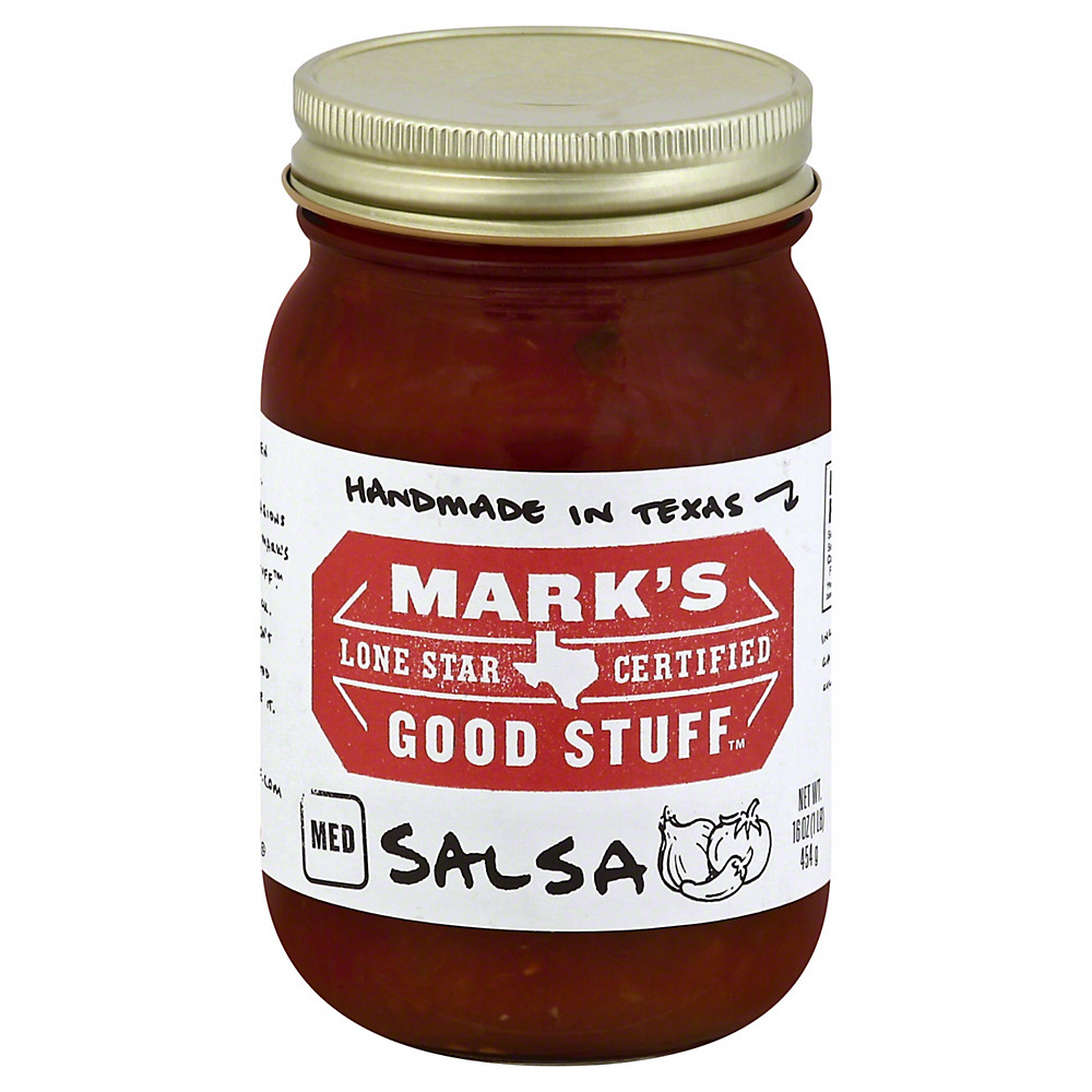 Calories in Mark's Good Stuff Lone Star Certified Medium Salsa, 16 oz