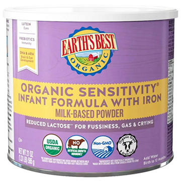 Earth's Best Organic Sensitivity Infant Formula with Iron, 21 oz