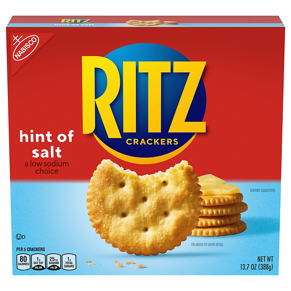 Calories in Nabisco Ritz Hint of Salt Crackers, 13.7 oz