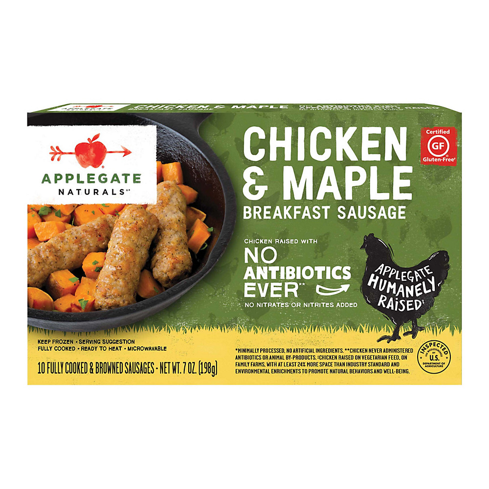 Calories in Applegate Naturals Chicken & Maple Breakfast Sausage , 10 ct