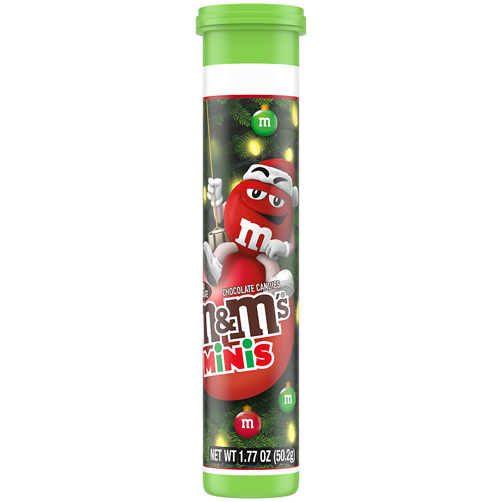 Calories in M&M's Holiday Minis Milk Chocolate Candy Mega Tube, 1.77 oz