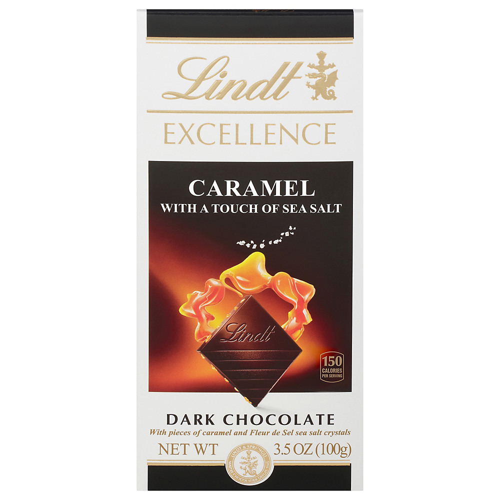 Calories in Lindt Excellence Dark Chocolate Caramel Bar, 3.5  oz