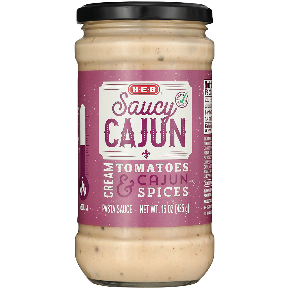 Calories in H-E-B Select Ingredients Saucy Cajun Pasta Sauce, 15 oz