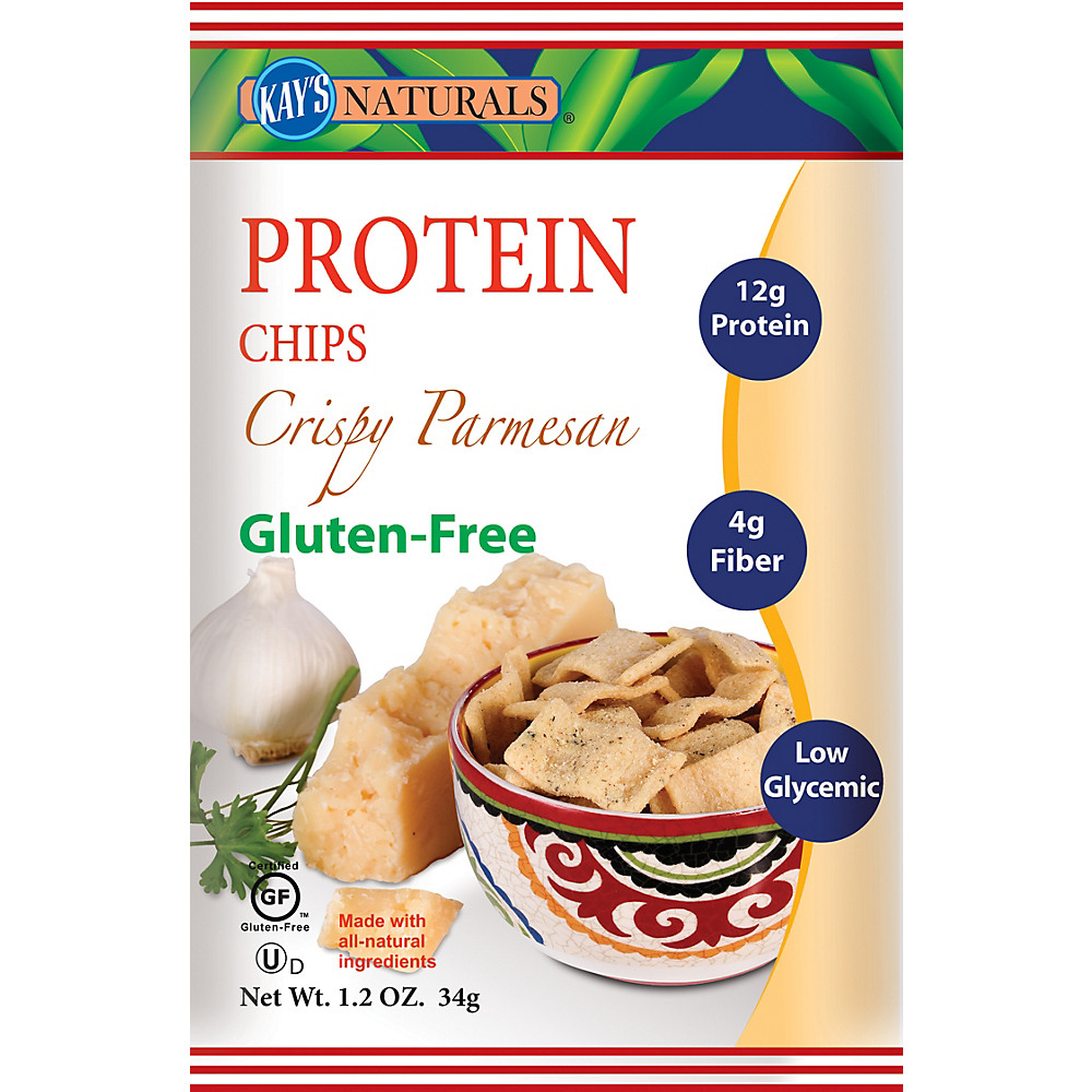 Calories in Kay's Naturals Crispy Parmesan Protein Chips, 1.2 oz