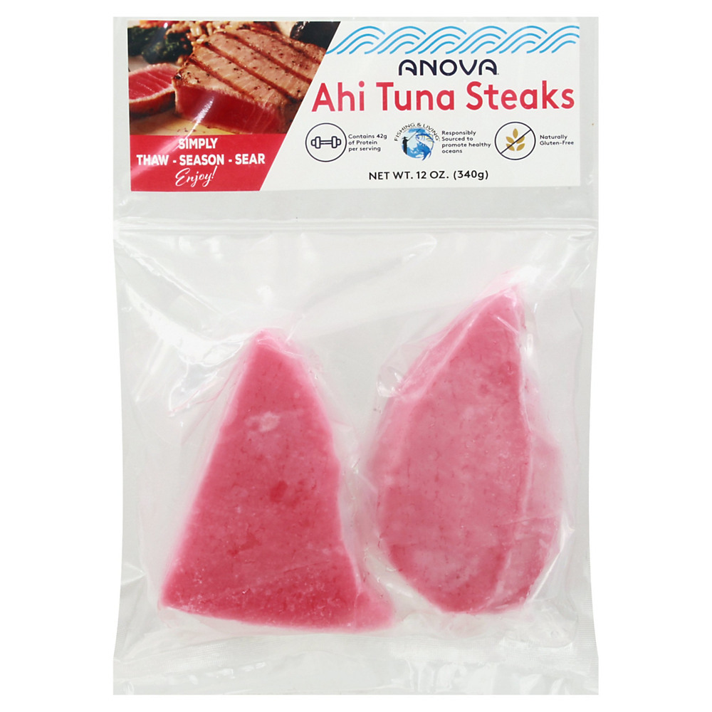 Calories in Frozen Ahi Tuna Steaks, 2 ct, 12 oz