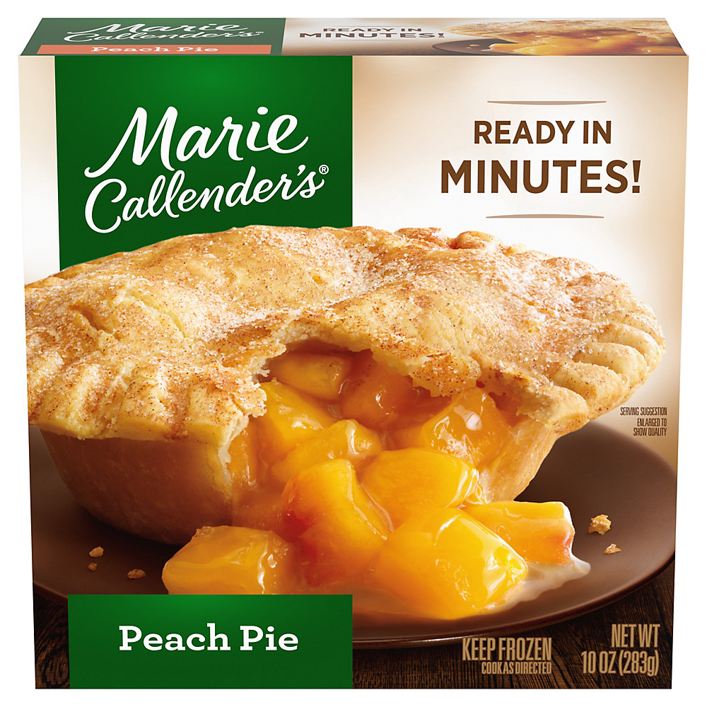 Calories in Marie Callender's Peach Pie Topped with Cinnamon Sugar, 10 oz