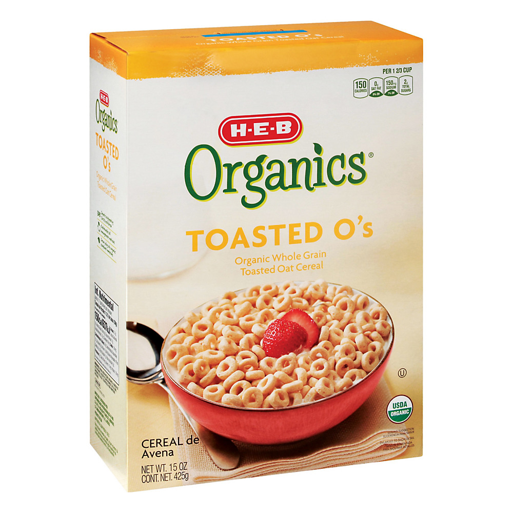 Calories in H-E-B Organics Toasted O's Cereal, 15 oz