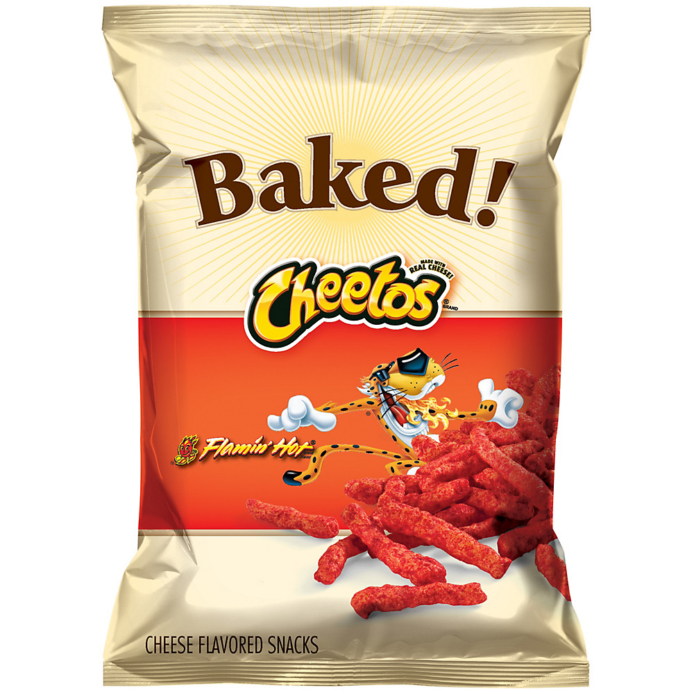 Calories in Cheetos Oven Baked Flamin' Hot Cheese Snacks, 7.6 oz