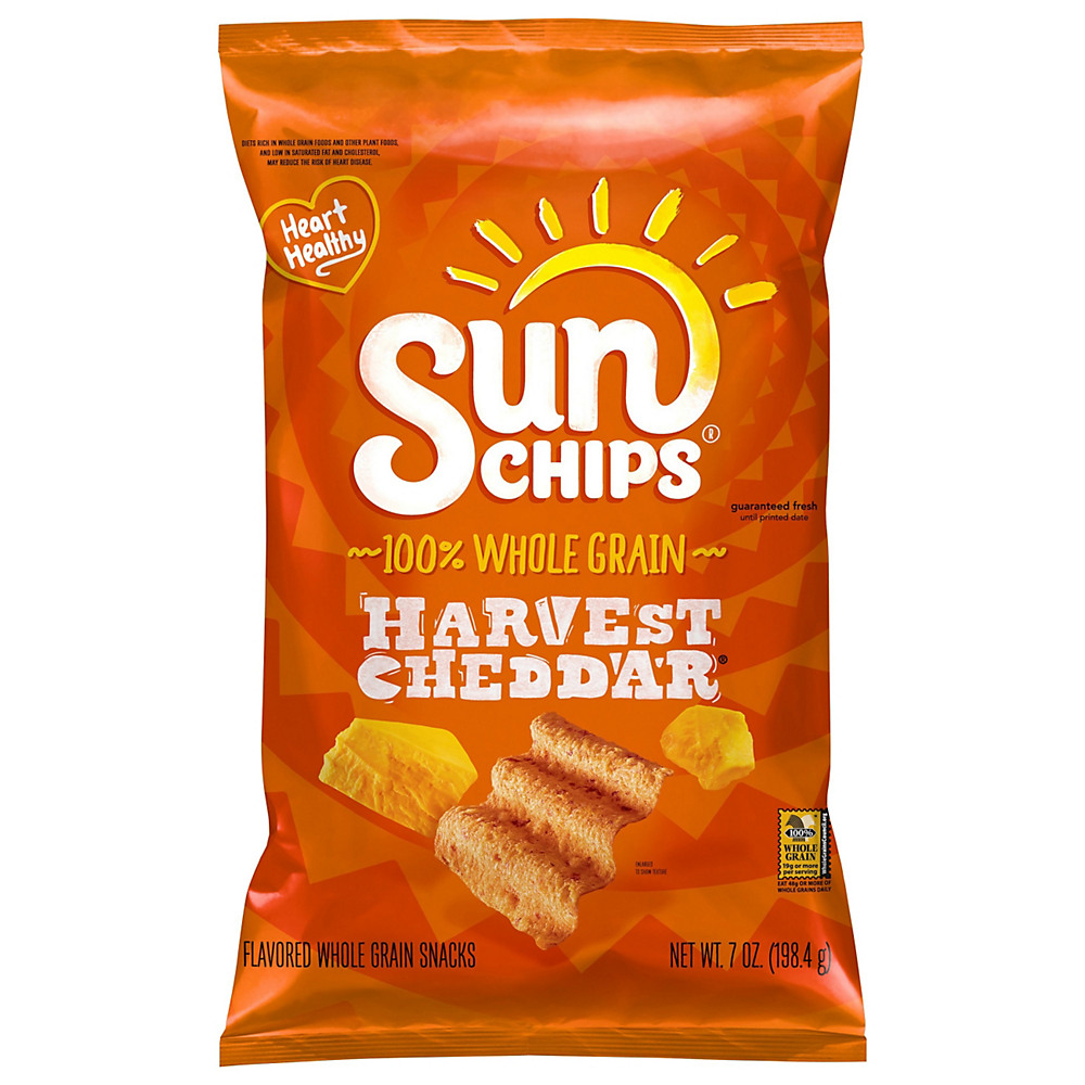 Calories in SunChips Harvest Cheddar Multigrain Snacks, 7 oz