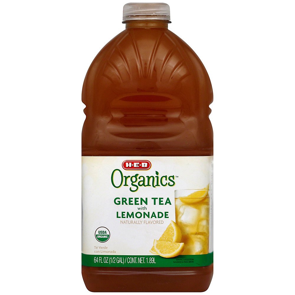 Calories in H-E-B Organics Green Tea with Lemonade, 64 oz