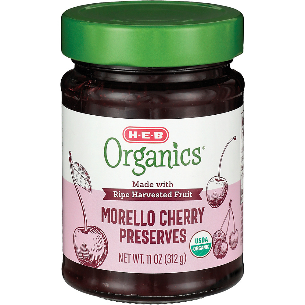 Calories in H-E-B Organics Morello Cherry Preserves, 11 oz