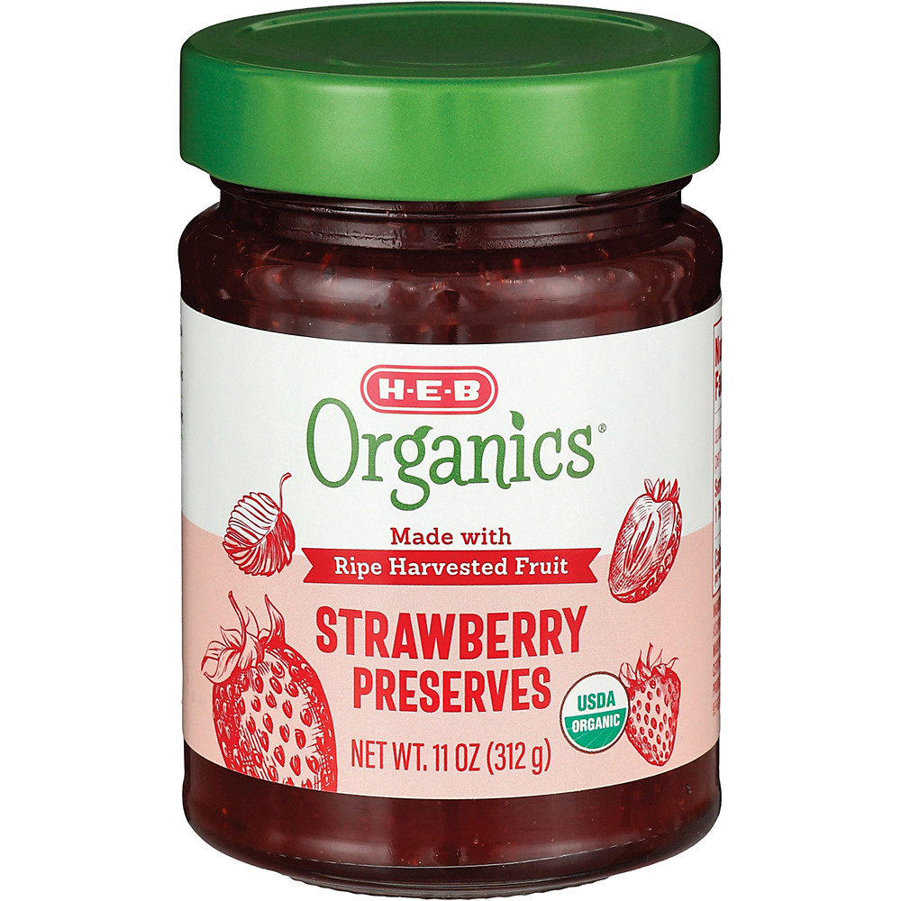 Calories in H-E-B Organics Strawberry Preserves, 11 oz