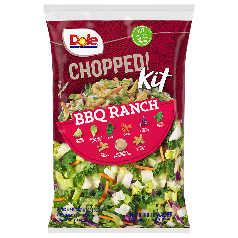 Calories in Dole Chopped BBQ Ranch Salad Kit, 13 oz