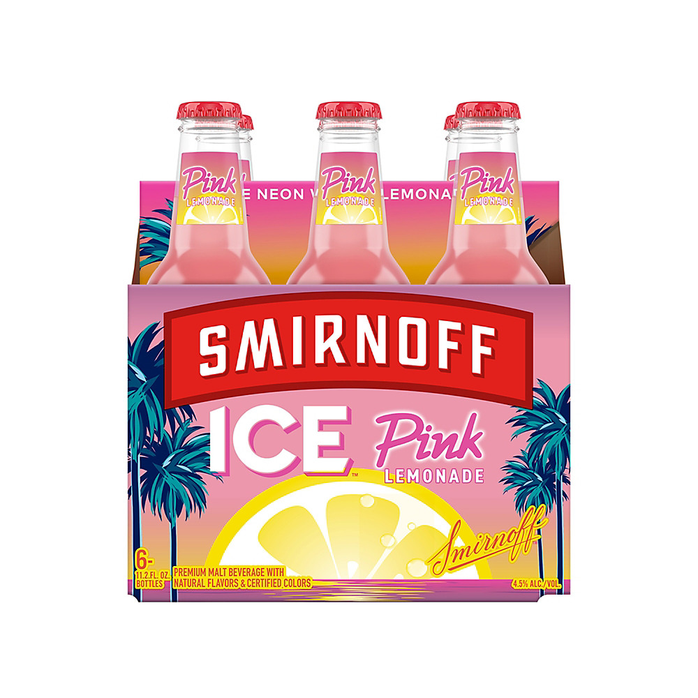 Calories in Smirnoff Ice Pink Lemonade 11.2 oz Bottles, 6 pk