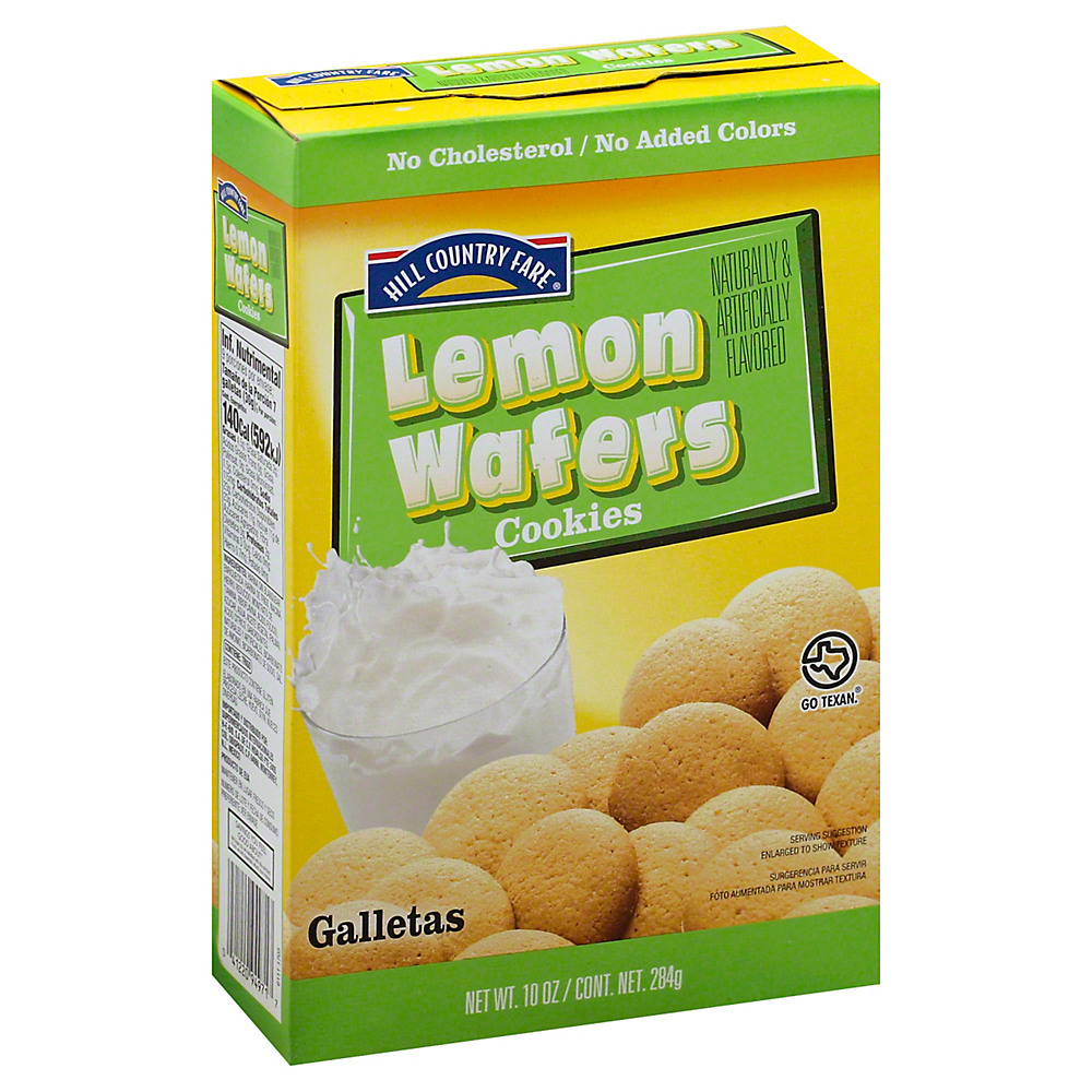 Calories in Hill Country Fare Lemon Wafers Cookies, 10 oz