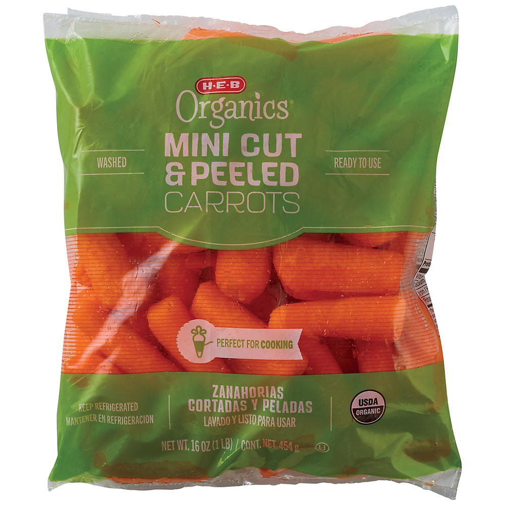 Calories in H-E-B Organics Mini Carrots, 16 oz