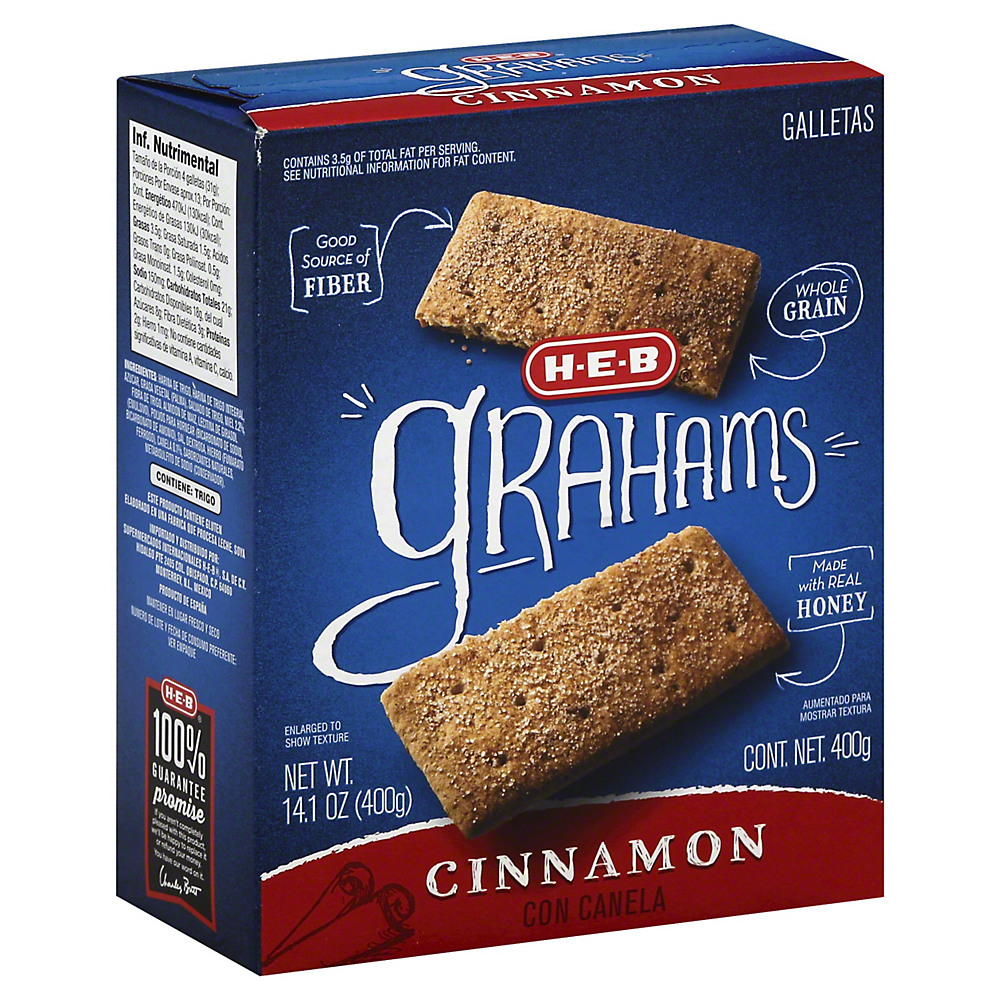 Calories in H-E-B Cinnamon Graham Crackers, 14.1 oz