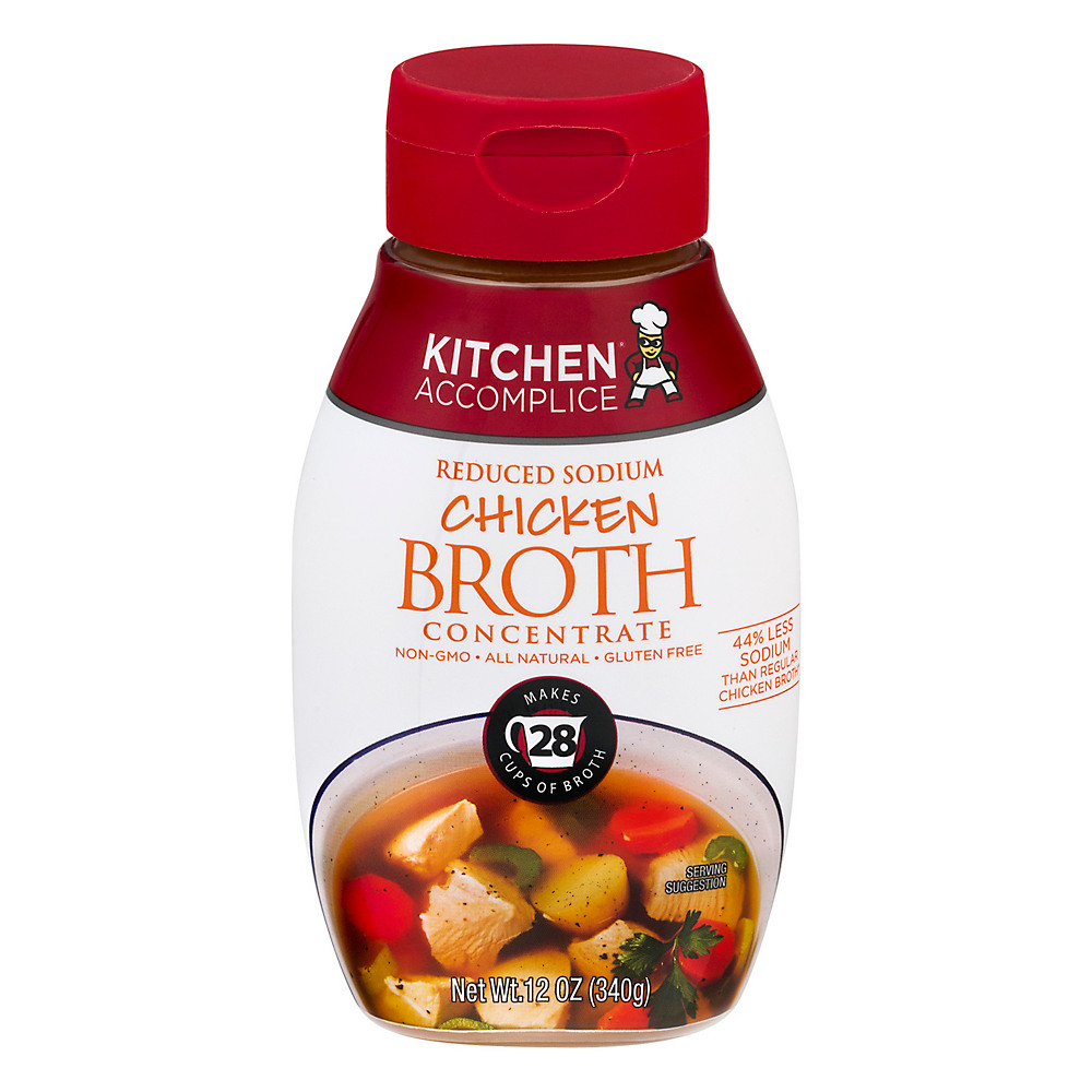 Calories in Kitchen Accomplice Chicken Broth Concentrate, 12 oz