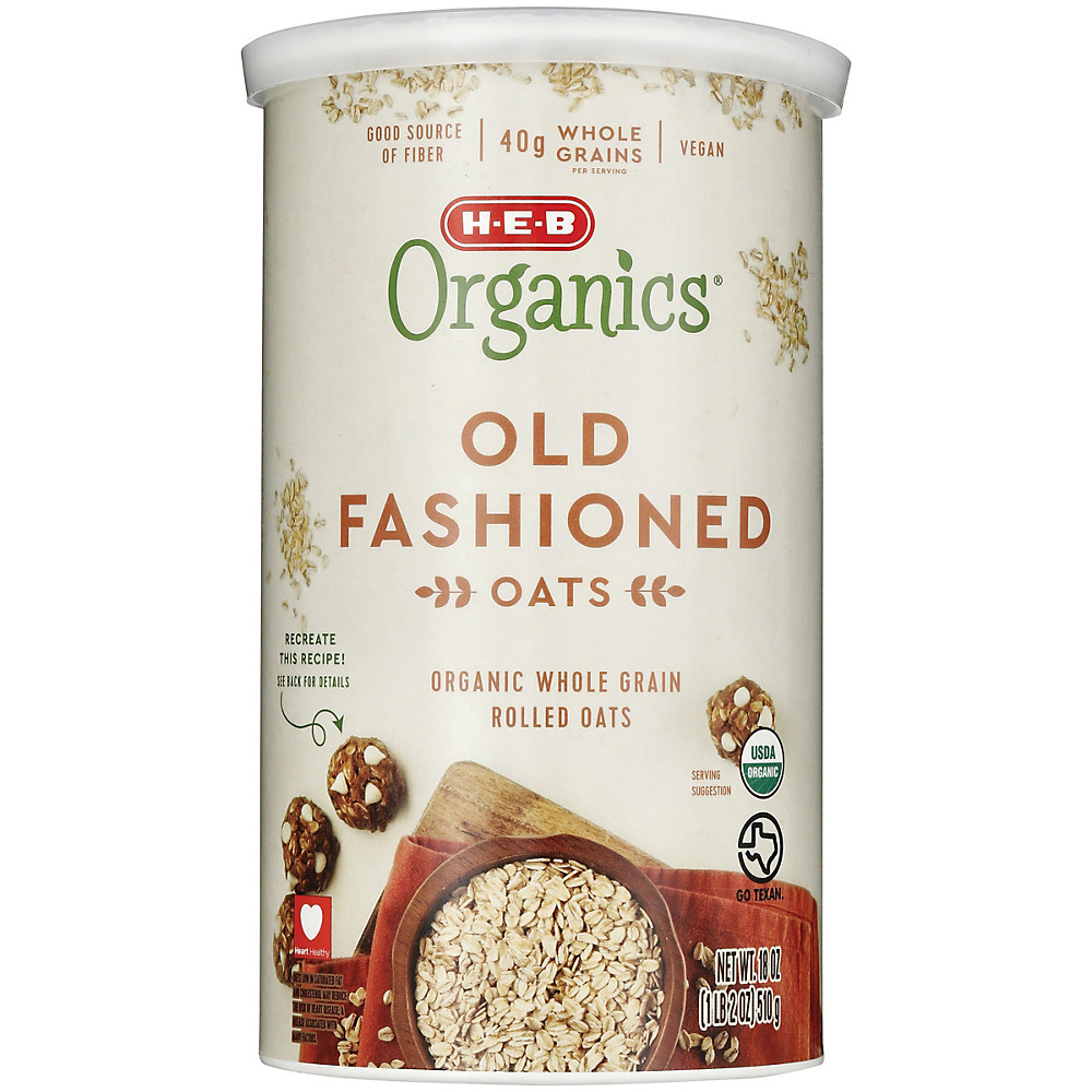 Calories in H-E-B Organics Old Fashioned Oats, 18 oz
