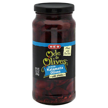 H-E-B Ode to Olives Sliced Kalamata Olives with Herbs, 9.5 oz