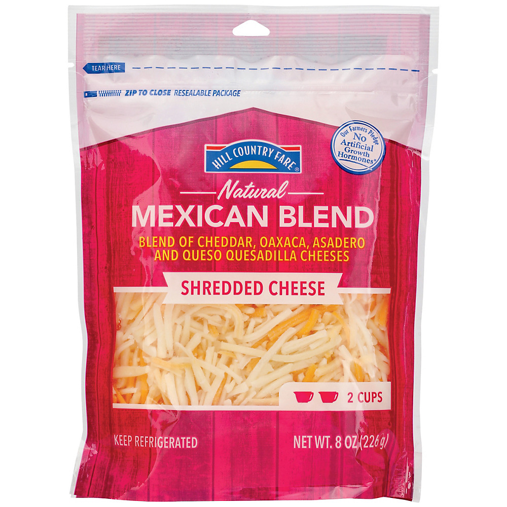 Calories in Hill Country Fare Mexican Blend, Shredded, 8 oz