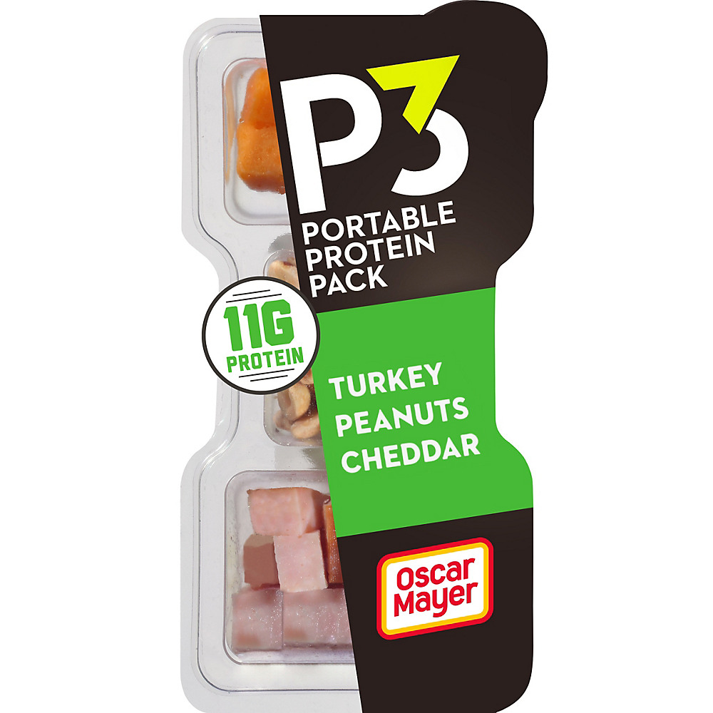 Calories in Oscar Mayer P3 Turkey, Cheddar, and Peanuts , 2 oz