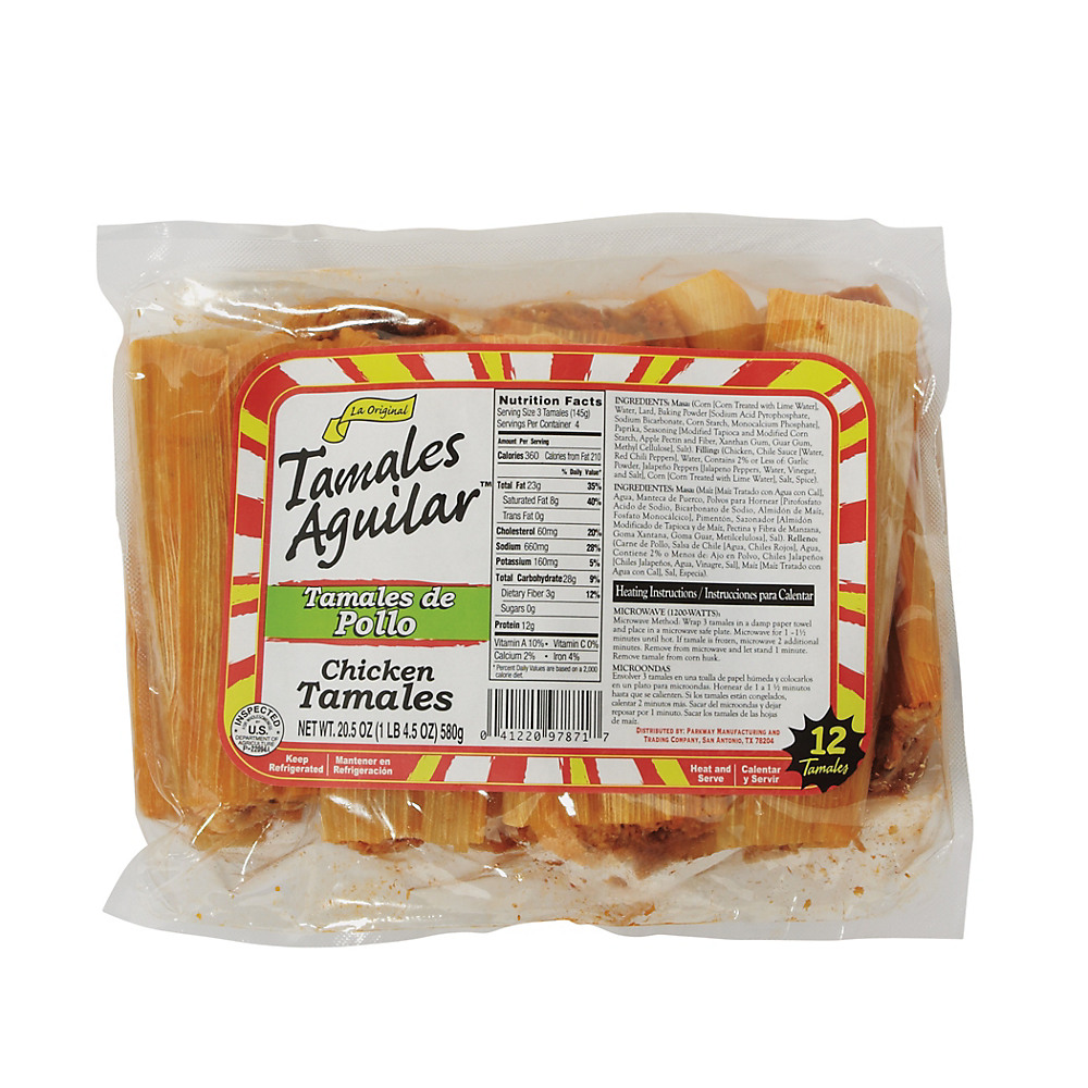 Calories in Tamales Aguilar Chicken Tamales, 12 ct