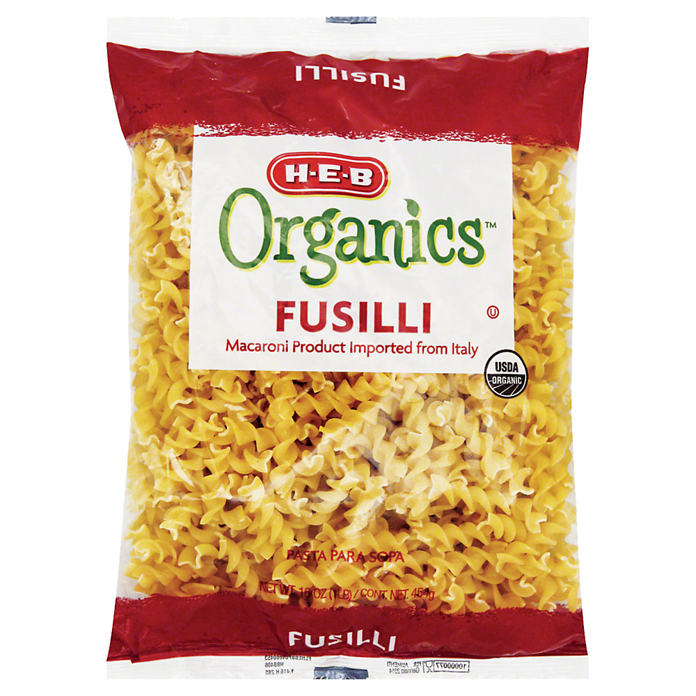 Calories in H-E-B Organics Fusilli, 16 oz