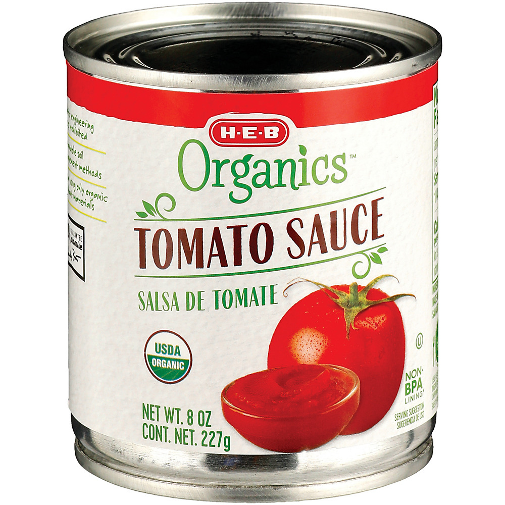 Calories in H-E-B Organics Tomato Sauce, 8 oz