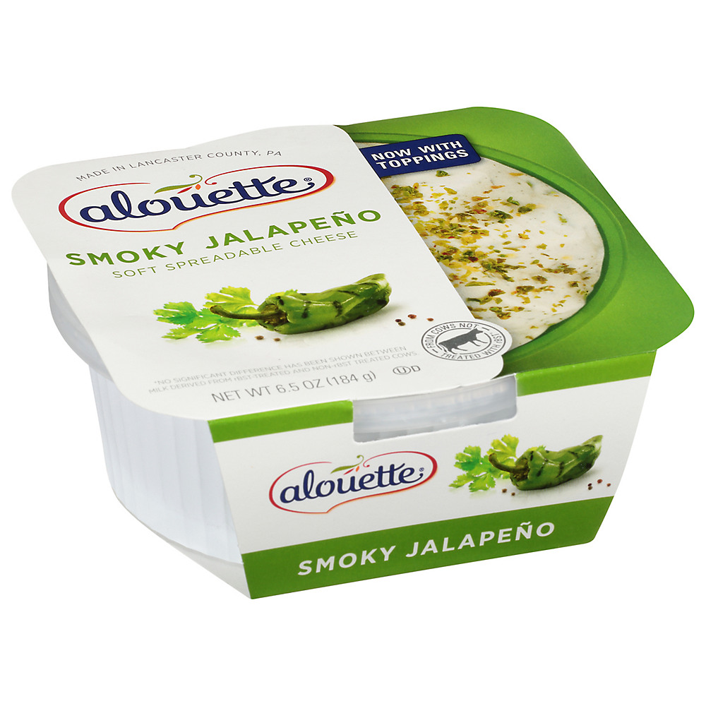 Calories in Alouette Smoky Jalapeno Soft Spreadable  Cheese, 6.5 oz