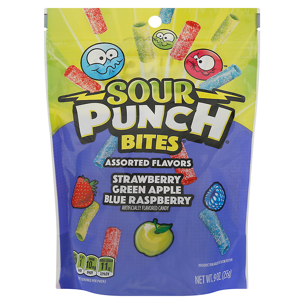 Calories in Sour Punch Bites Assorted Flavors, 9 oz