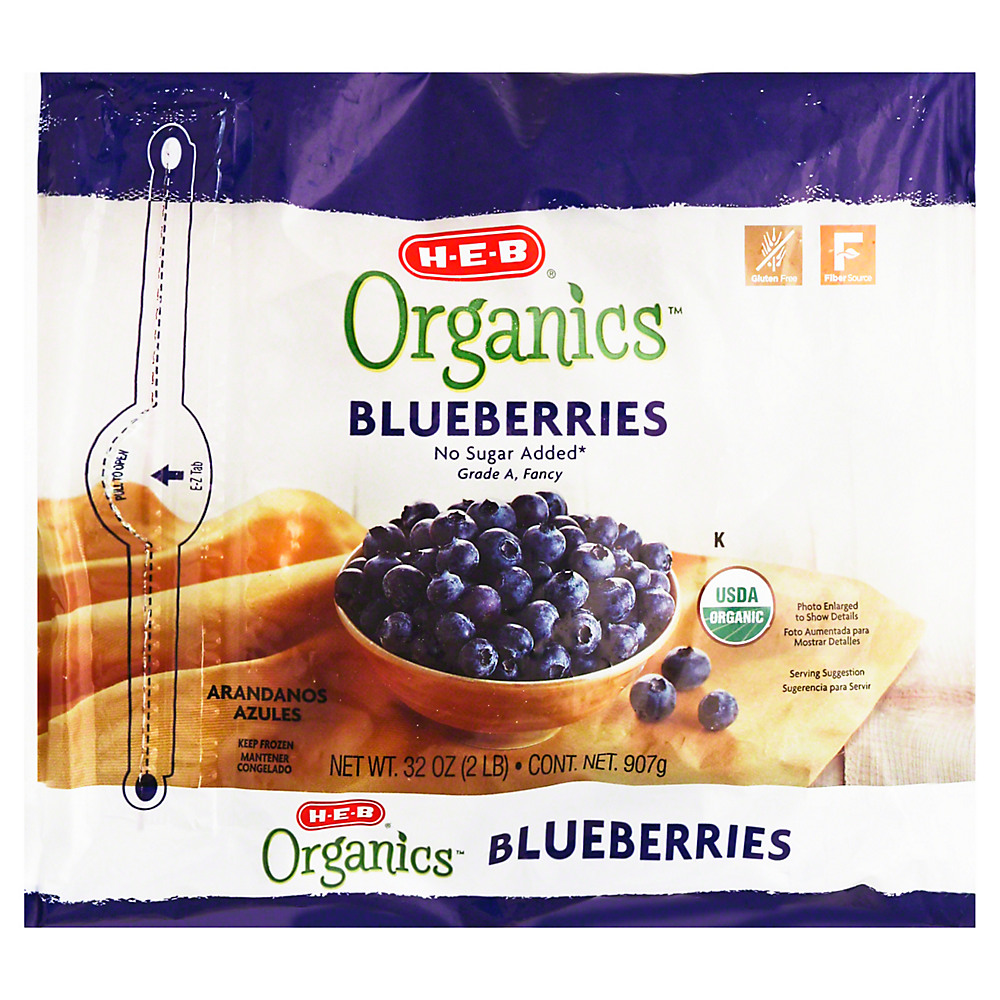 Calories in H-E-B Organics Blueberries, 32 oz