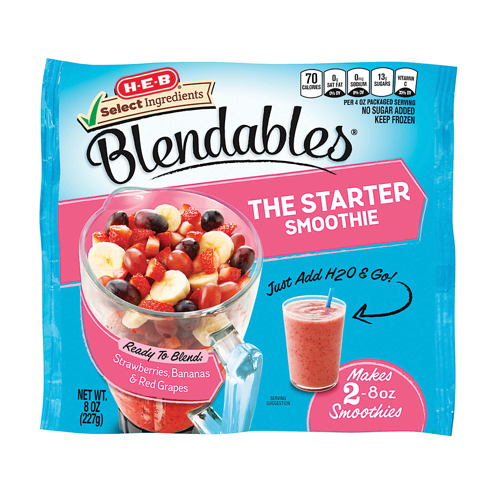 Calories in H-E-B Select Ingredients Blendables The Starter Smoothie, 8 oz