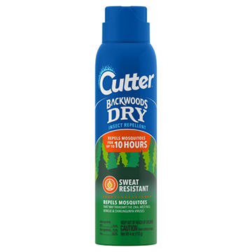 Cutter Backwoods Dry Insect Repellent Aerosol – Sweat Resistant, 4 oz