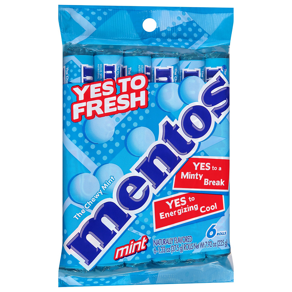 Calories in Mentos Chewy Mint Candy Rolls, 6 pk