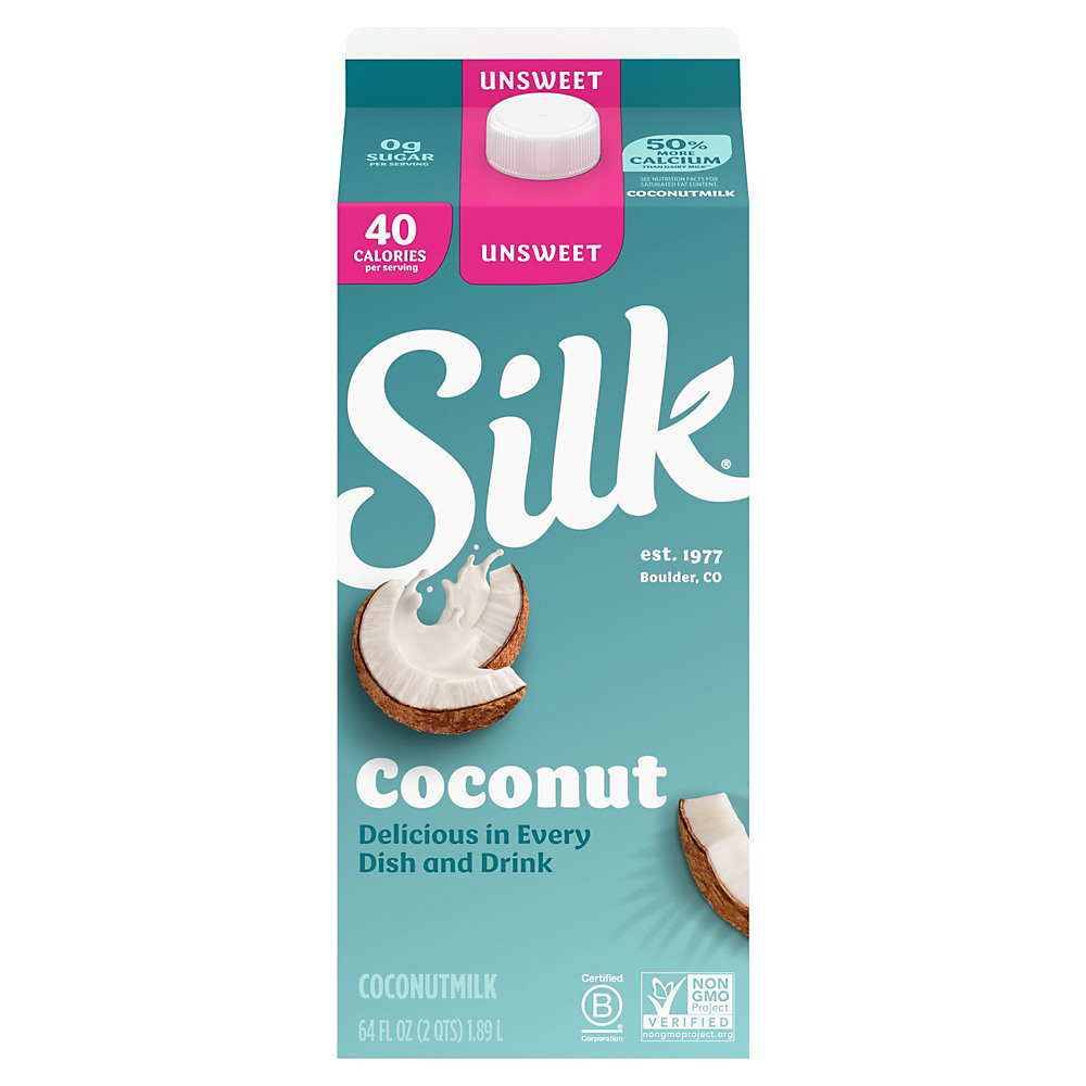 Calories in Silk Unsweetened Coconutmilk, Half Gallon, 64 oz
