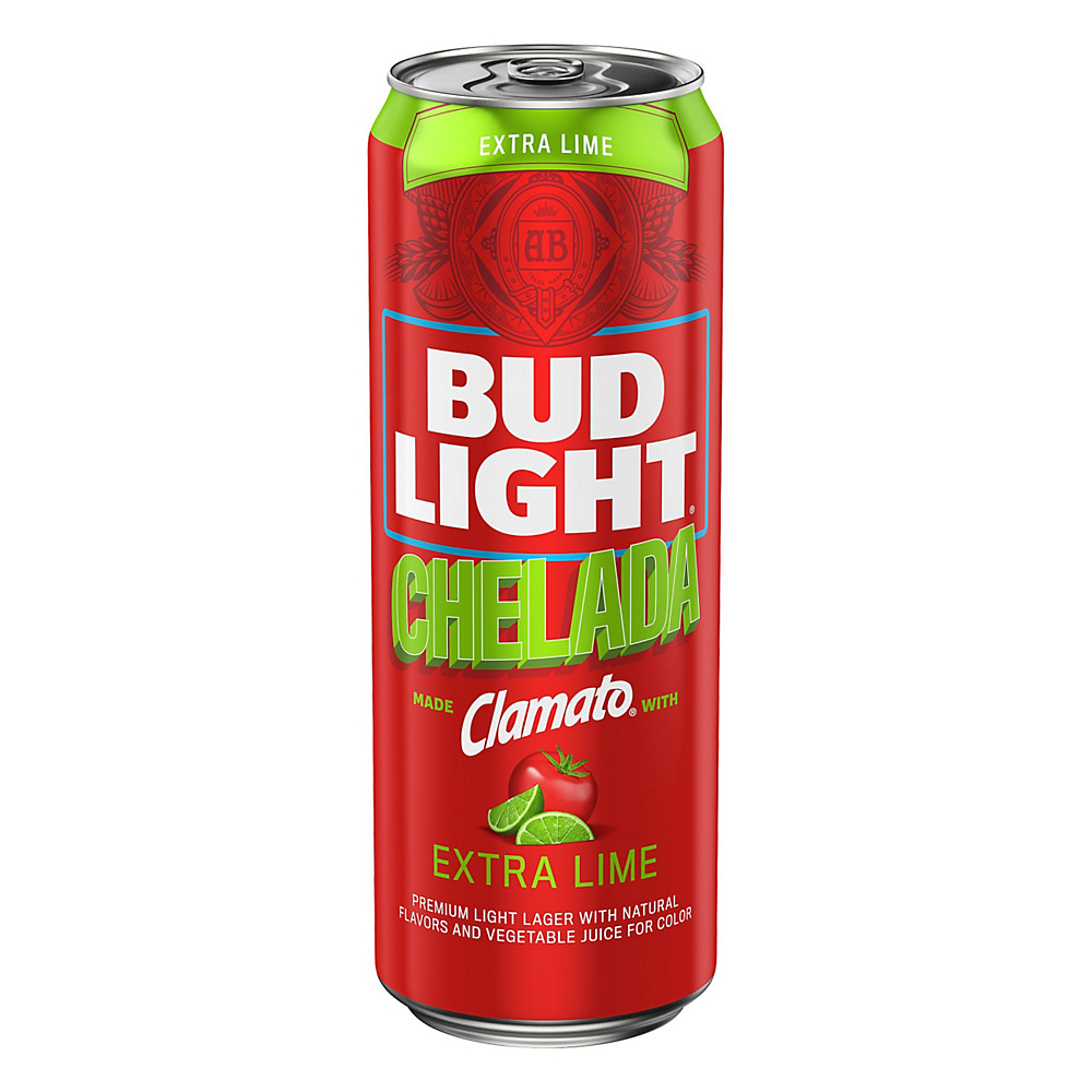 Calories in Bud Light Chelada Clamato With Salt & Extra Lime Beer Can, 25 oz