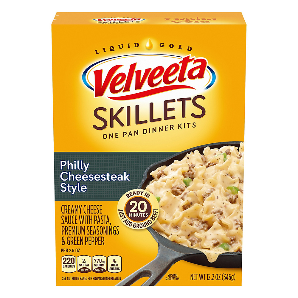 Calories in Kraft Velveeta Skillets Philly Cheesesteak Style Dinner Kit, 12.2 oz
