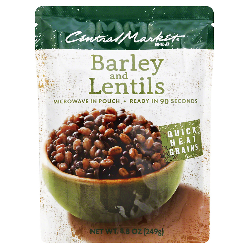 Calories in Central Market Barley and Lentils Quick Heat Grains, 8.8 oz
