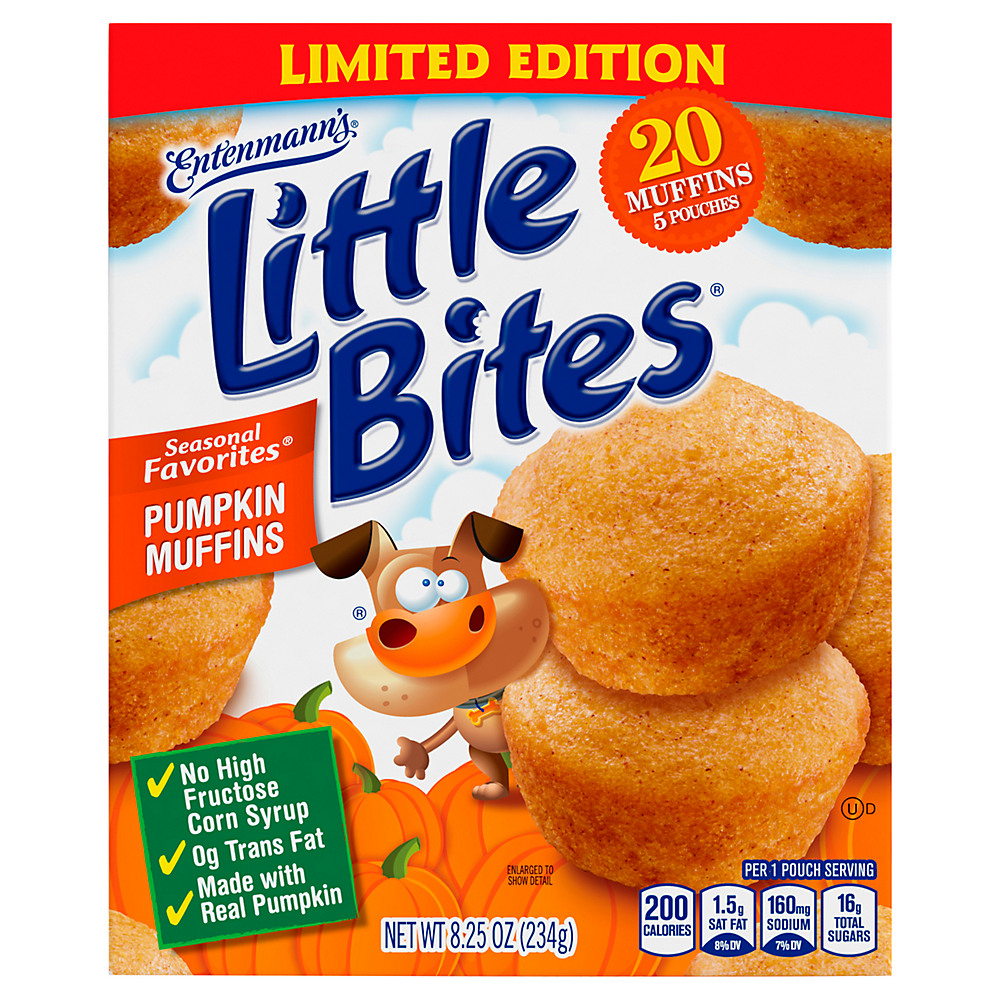 Calories in Entenmann's Little Bites Seasonal Favorites Pumpkin Muffins, 5 ct
