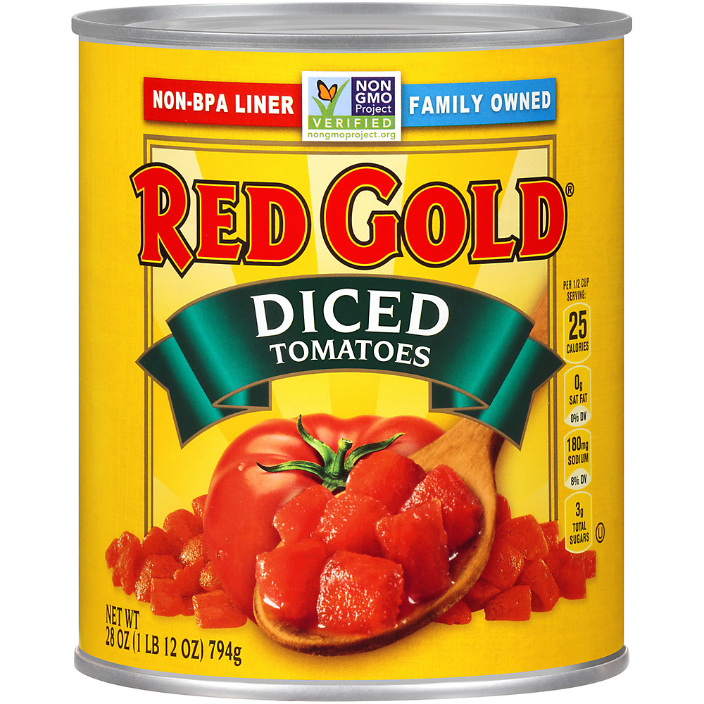 Calories in Red Gold Diced Tomatoes, 28 oz