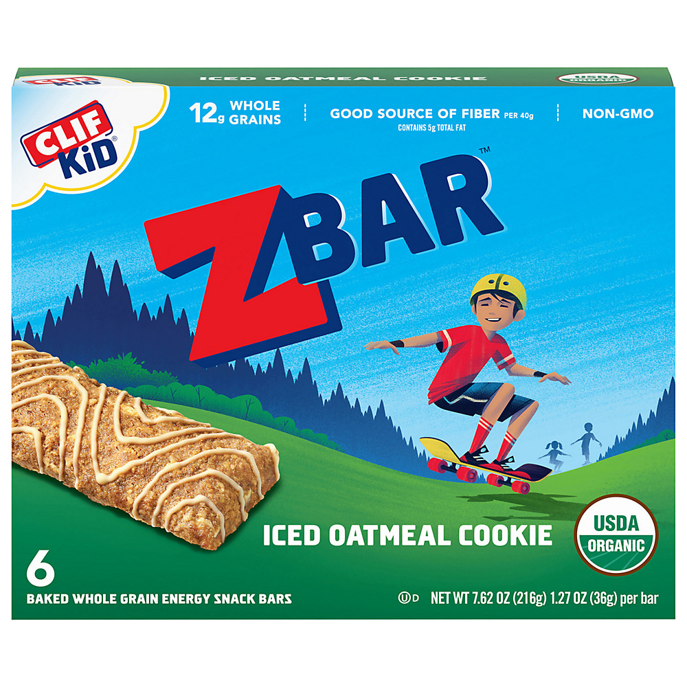 Calories in Clif Kid ZBar Iced Oatmeal Cookie Z Bars, 6 ct