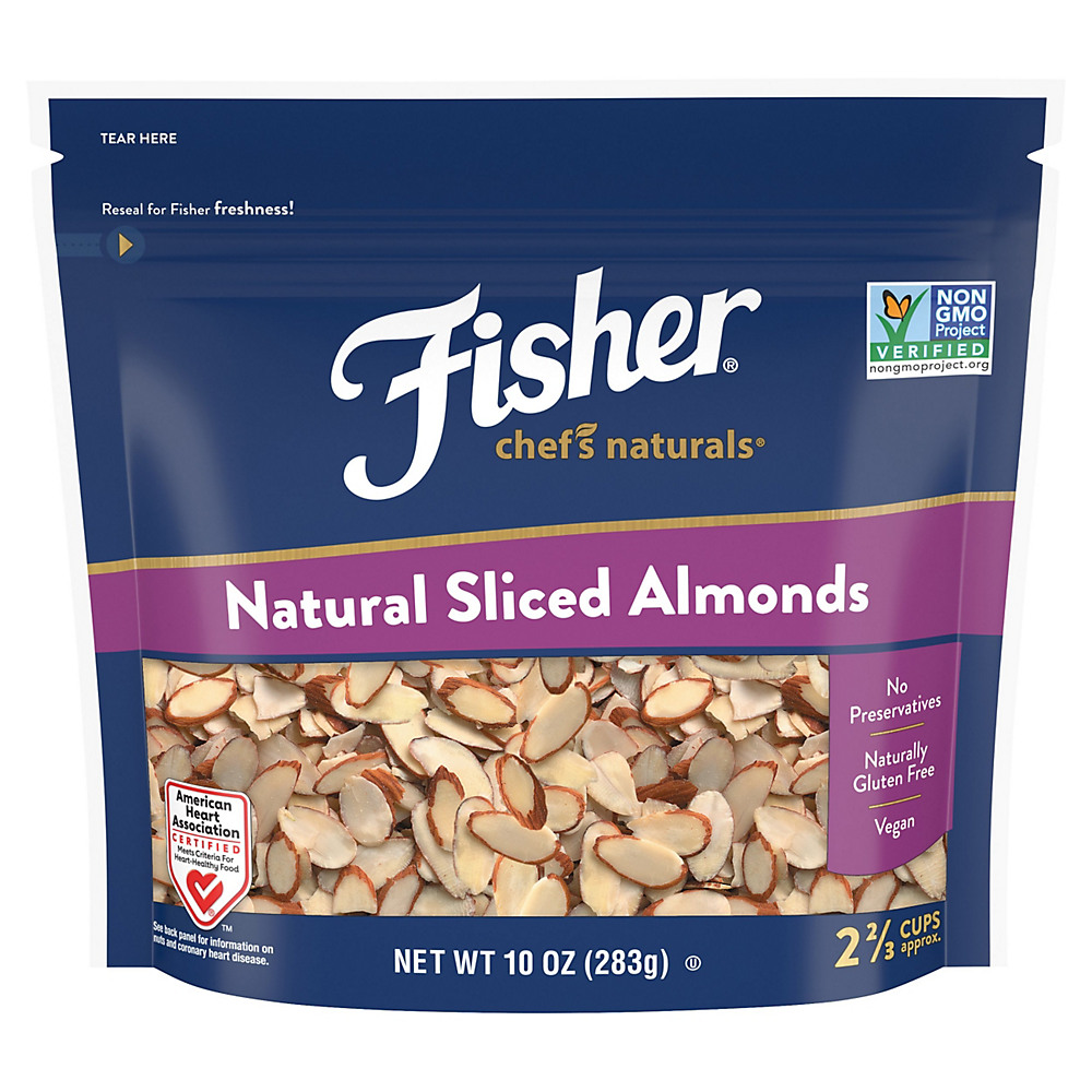 Calories in Fisher Natural Sliced Almonds, 10 oz