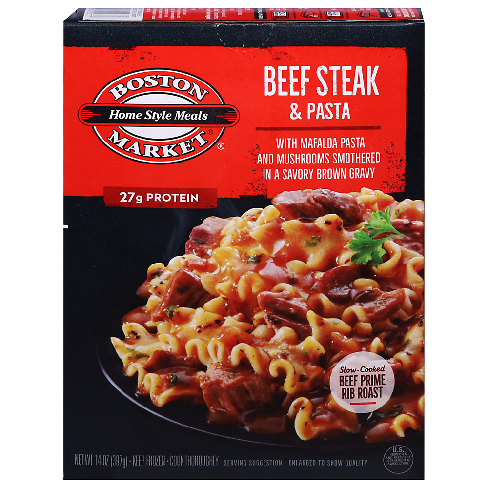 Calories in Boston Market Beef Steak & Pasta, 14 oz