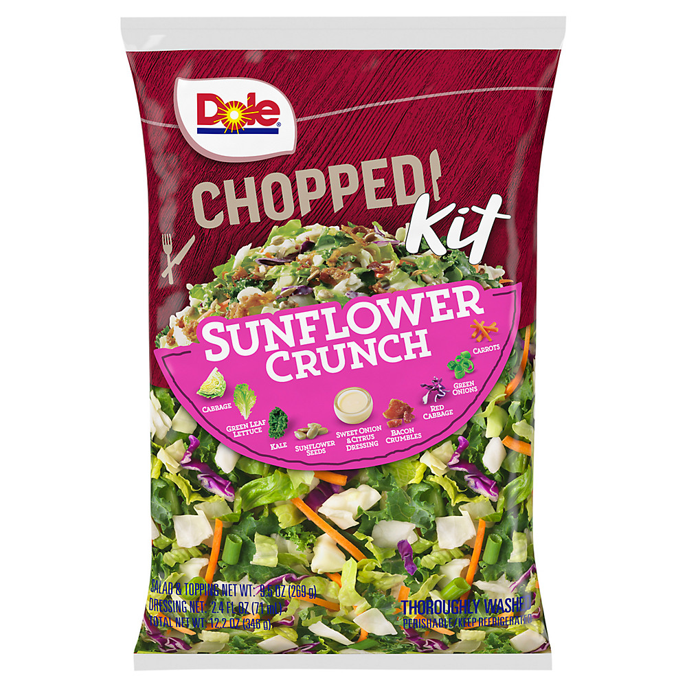 Calories in Dole Chopped Sunflower Crunch Salad Kit, 12.2 oz