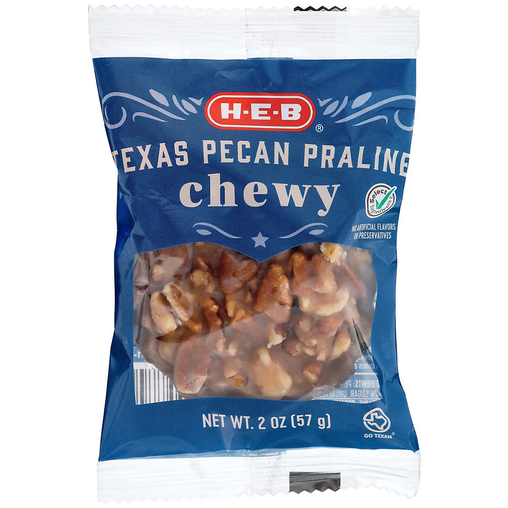 Calories in H-E-B Chewy Pecan Pralines, 2 oz