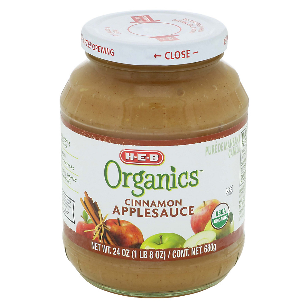 Calories in H-E-B Organics Cinnamon Apple Sauce Jar, 24 oz