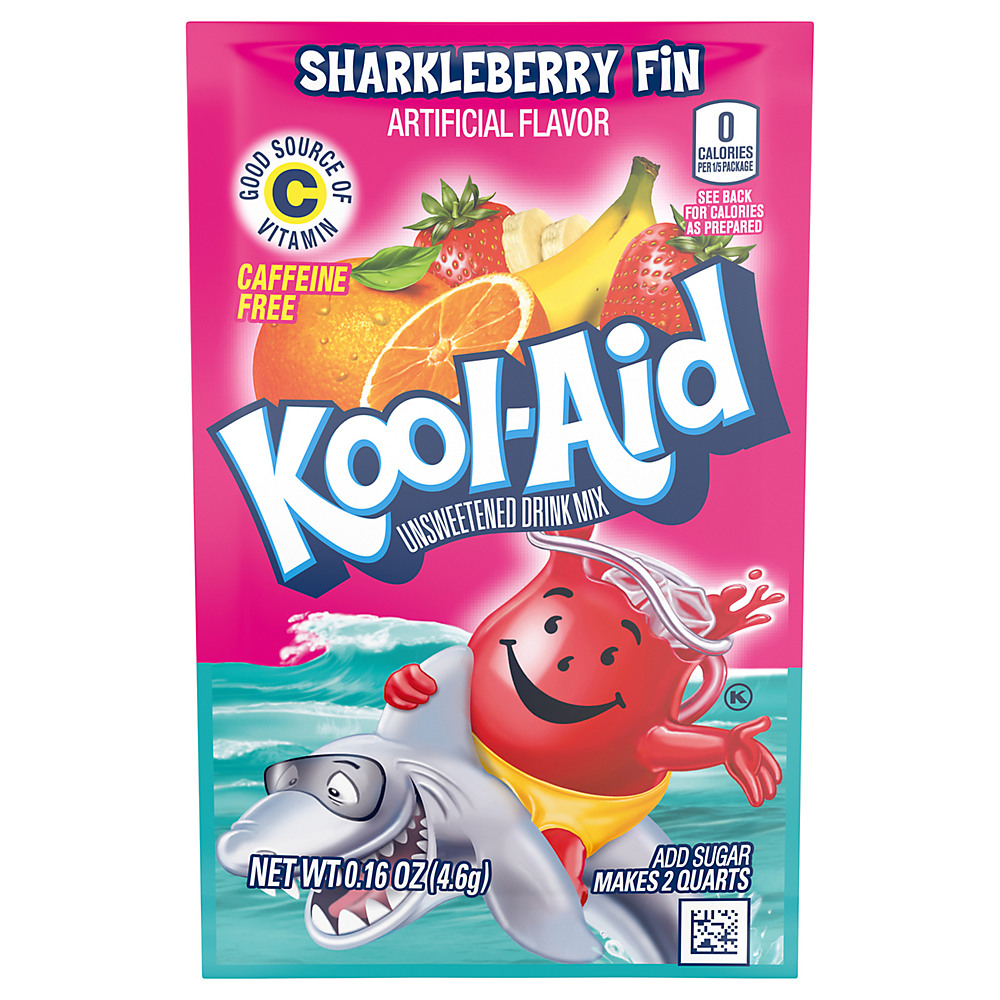 Calories in Kool-Aid Unsweetened Sharkleberry Fin Drink Mix, 0.16 oz